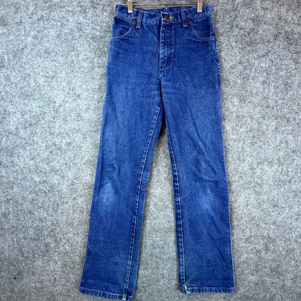 Wrangler Jeans Boys 16 Slim Blue Denim Cotton Cowboy Cut Original Fit‎ Straight